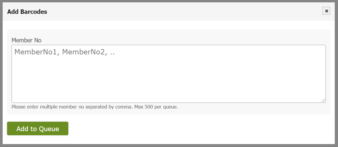 Barcode Labels add multiple members