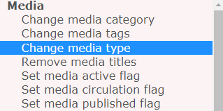 Bulk Actions change media type