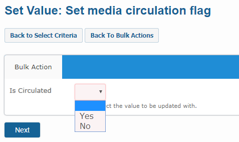Bulk Actions circulated media
