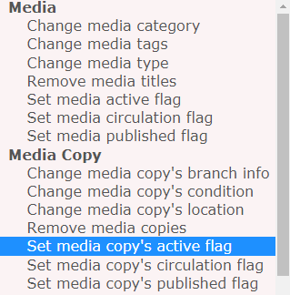 Bulk Actions set copys flag