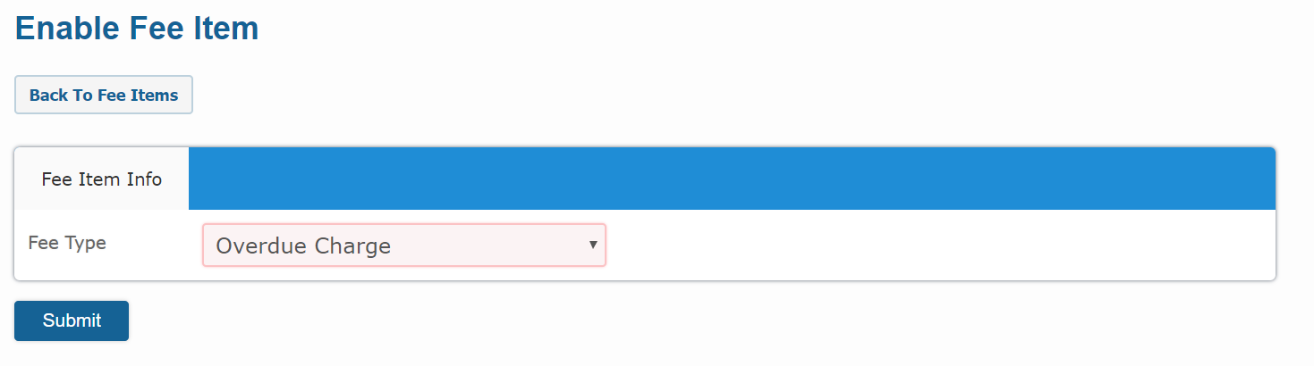Fees & Payments enable overdue fee