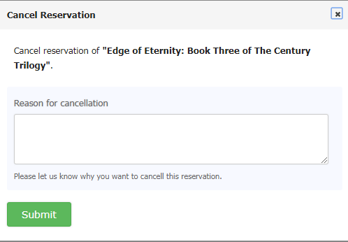Member area cancel request form
