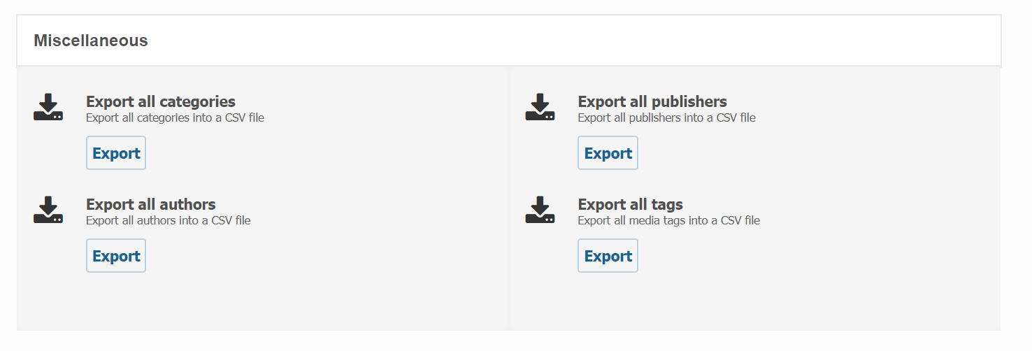 Miscellaneous Reports