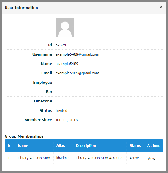 Users user info