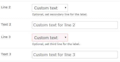 Barcode Labels for line text