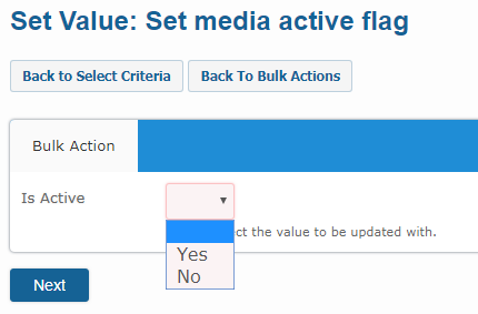 Bulk Actions media active flag