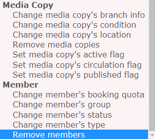 Bulk Actions remove members