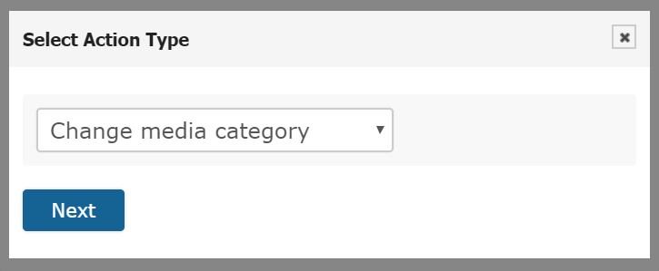 Bulk Actions select type