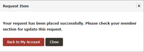 Member area catalog request success